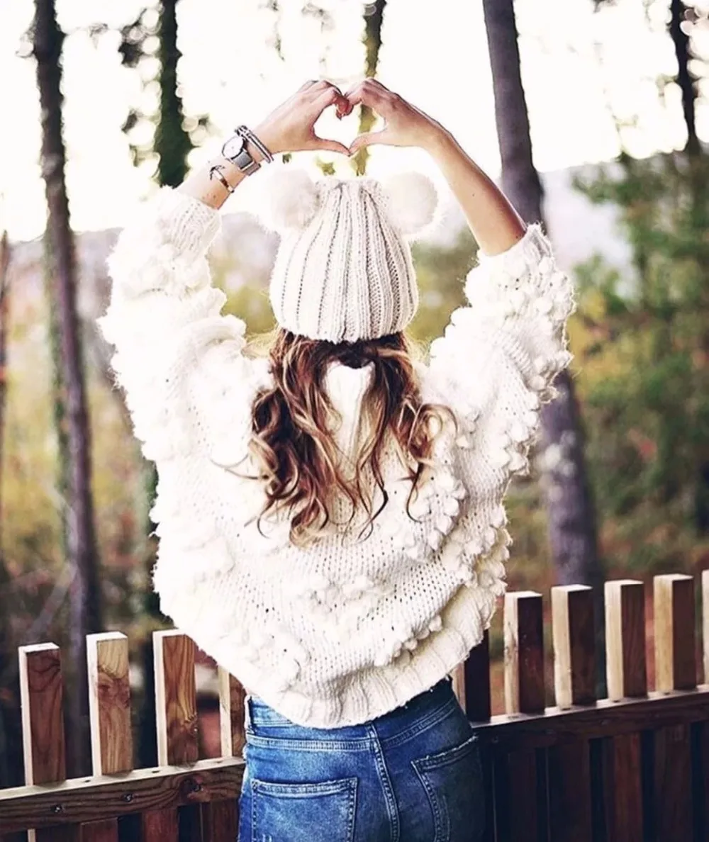 2018 женский свитер толстый игольчатый кардиган свободный Зимний вязаный осенний -