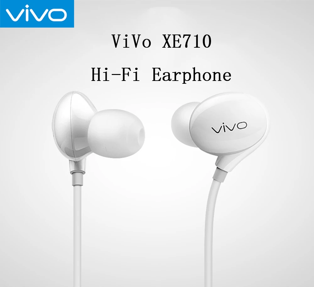 Новые наушники VIVO с микрофоном, разъем 3,5 мм, проводная гарнитура управления, наушники-вкладыши для VIVO X9plus X20 X21 X23 Nex XE710/XE680