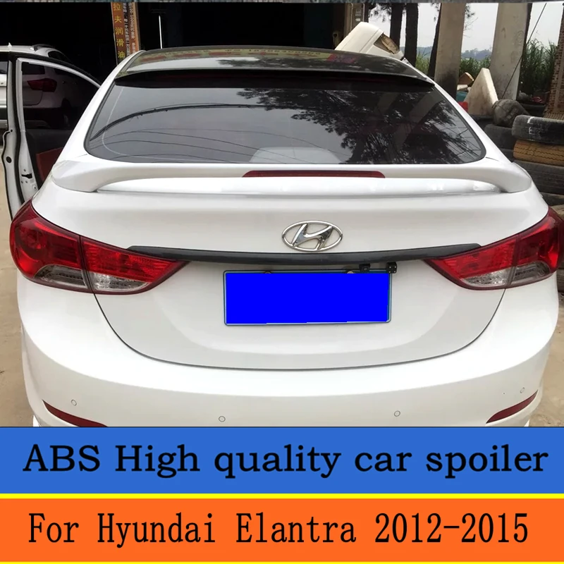 Для Hyundai Elantra 2012 до 2015 с тормозными огнями большой спойлер высокое качество абс