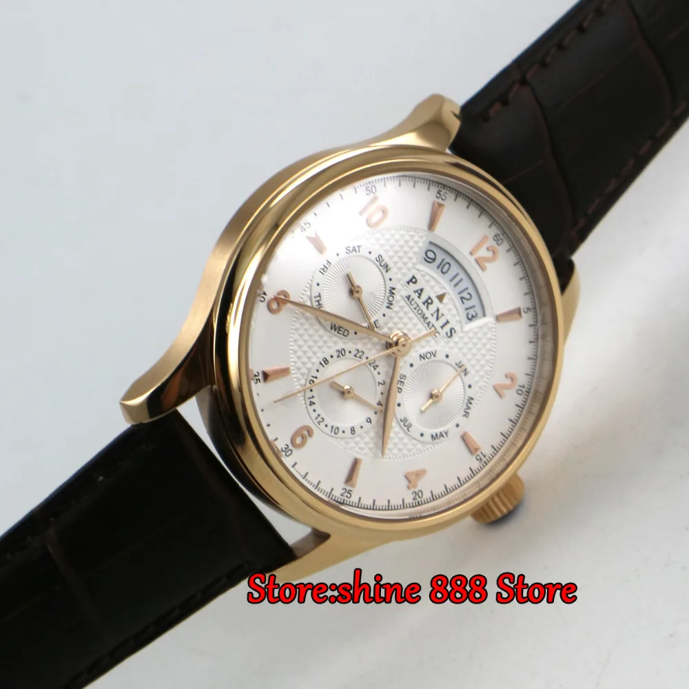 Часы мужские механические с автоподзаводом и сапфировым стеклом 42 мм|watch white|watches