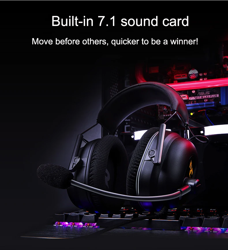 Somic G936N PS4 игровая гарнитура 7,1 Виртуальная 3,5 мм Проводные ПК стерео наушники с гарнитурой с микрофоном для ноутбук Xbox