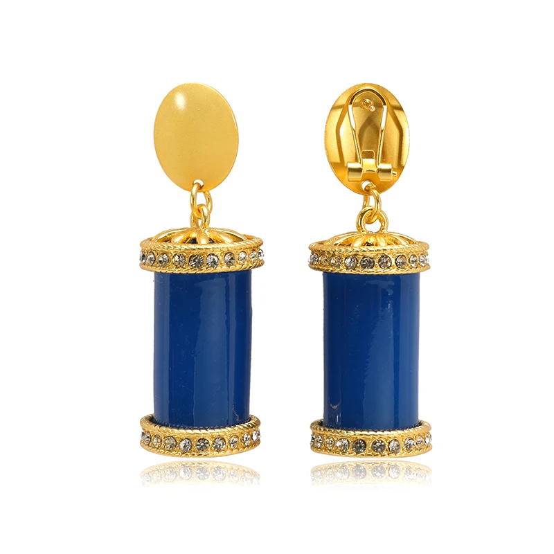 Fani 2018 Brand Wedding Pendant Necklaces &amp Earrings sets for Women/Teenage Girls Gold Round Cylinder Jewelry set Wholesale | Украшения