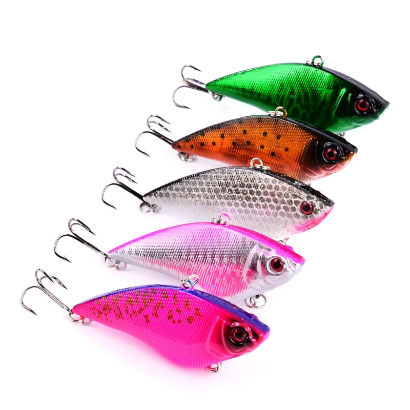 

YOUGLE 1Pcs Hard VIB Lures Fishing Bait Fishing Tackle With 6# hook 17g 7.5cm