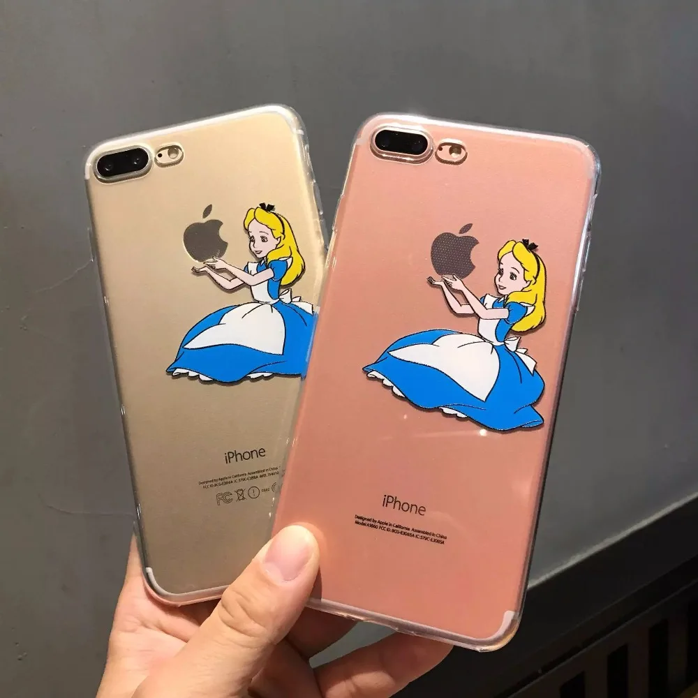 Роскошные Силиконовые ТПУ Девушка с рисунком чехол для Apple iPhone 7 плюс 6 6S 5 5S SE