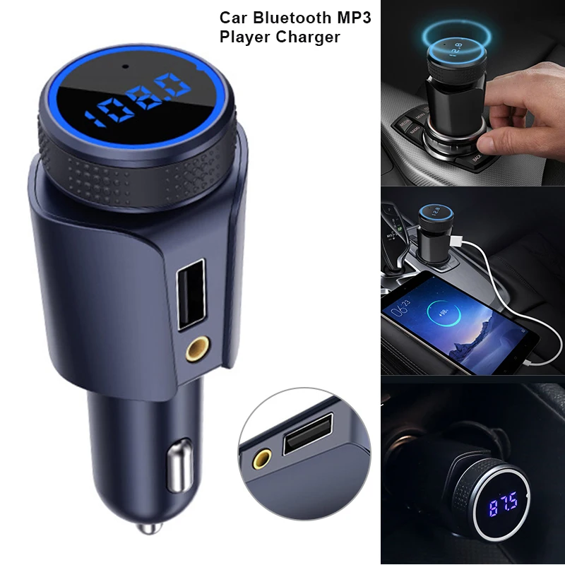 

Новинка автомобильный универсальный Bluetooth MP3 музыкальный плеер Зарядное устройство FM передатчик Aux аудио выход приемник M8617