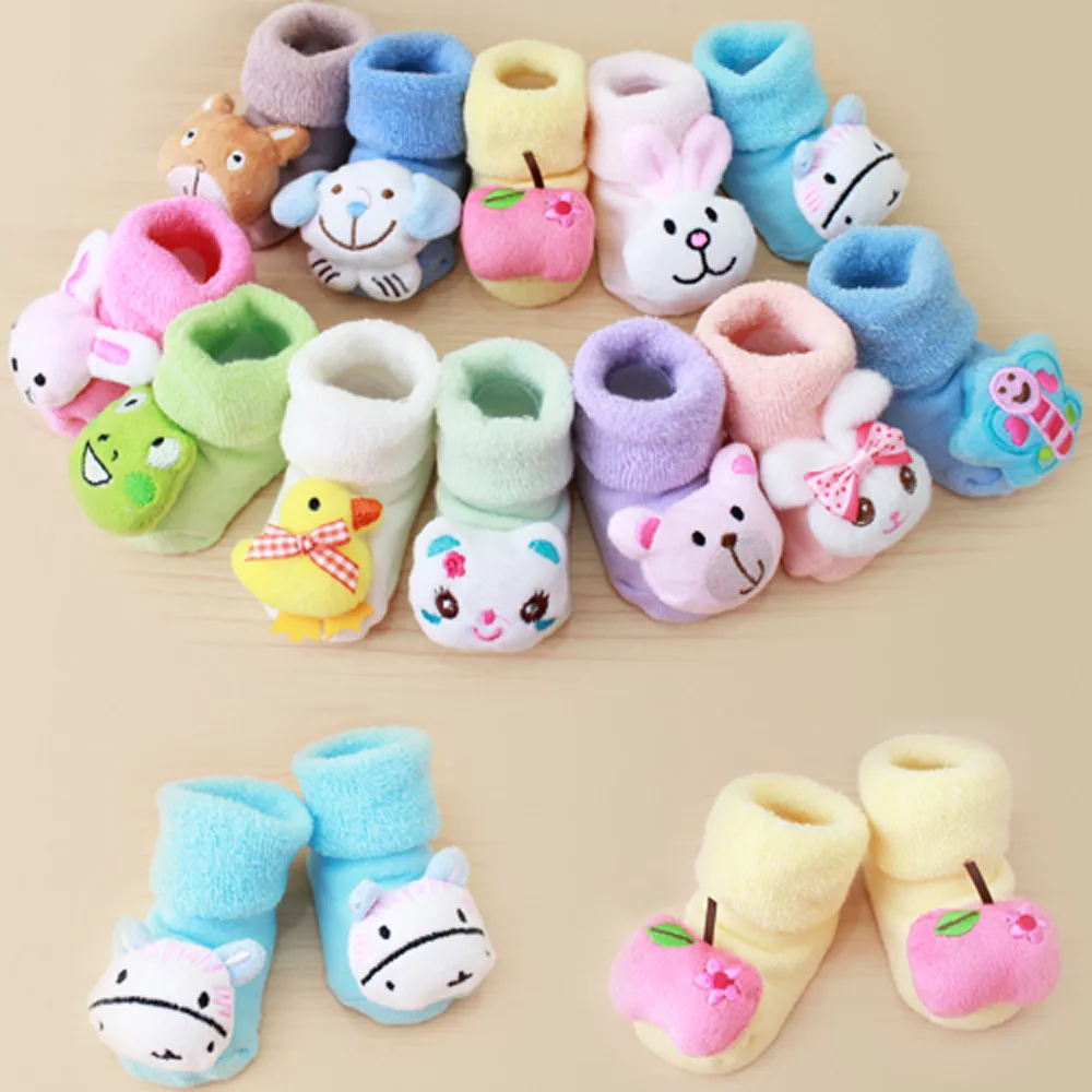 Детские носки для новорожденных девочек Симпатичные Мультяшные Животные Обувь