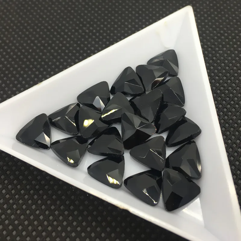 Black All Sizes Colors Pointback Triangle Glass Crystal Fancy Stone 8mm,10mm,12mm,18mm,23mm Bling Crystal AB,red, For Jewelry Making - Цвет: Black