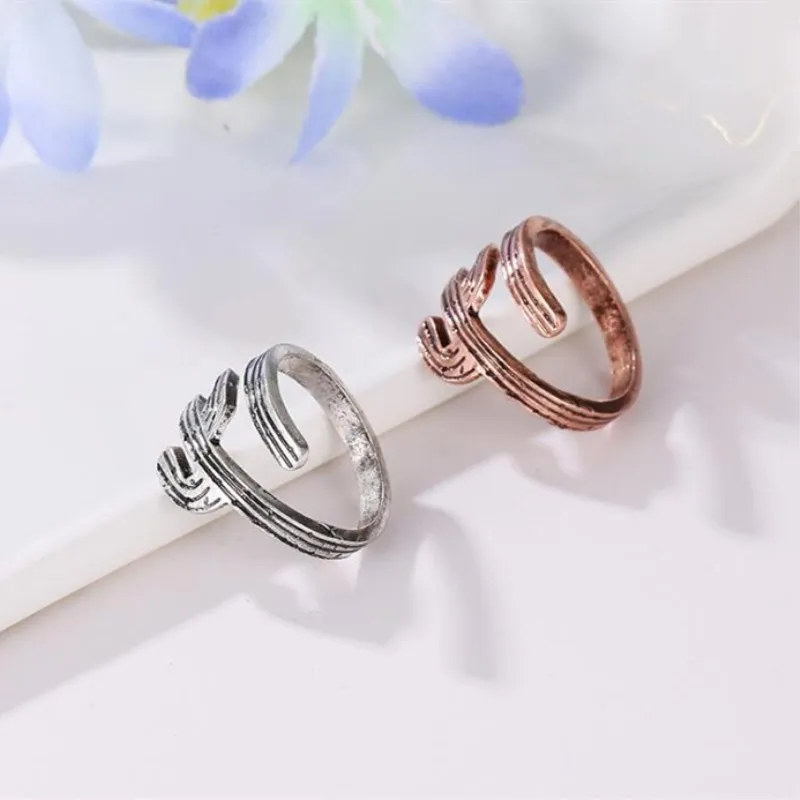 Timlee R013 бесплатная доставка новые открытые кольца на палец из кактуса в ретро