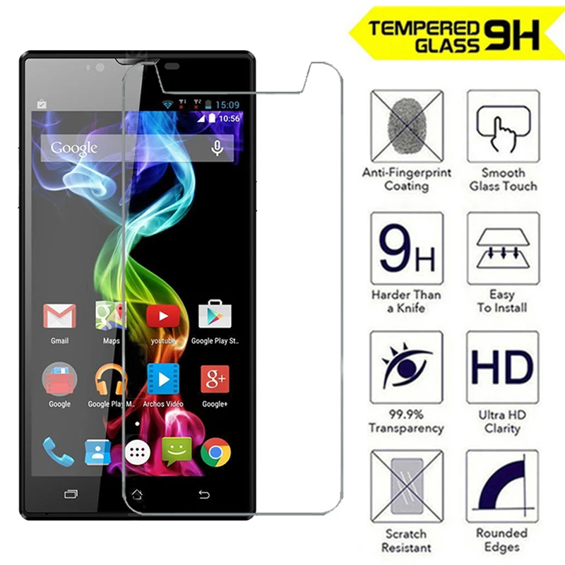 Закаленное стекло 2 шт./лот 2.5D 9H для ARCHOS 55 Platinum протектор экрана усиленная