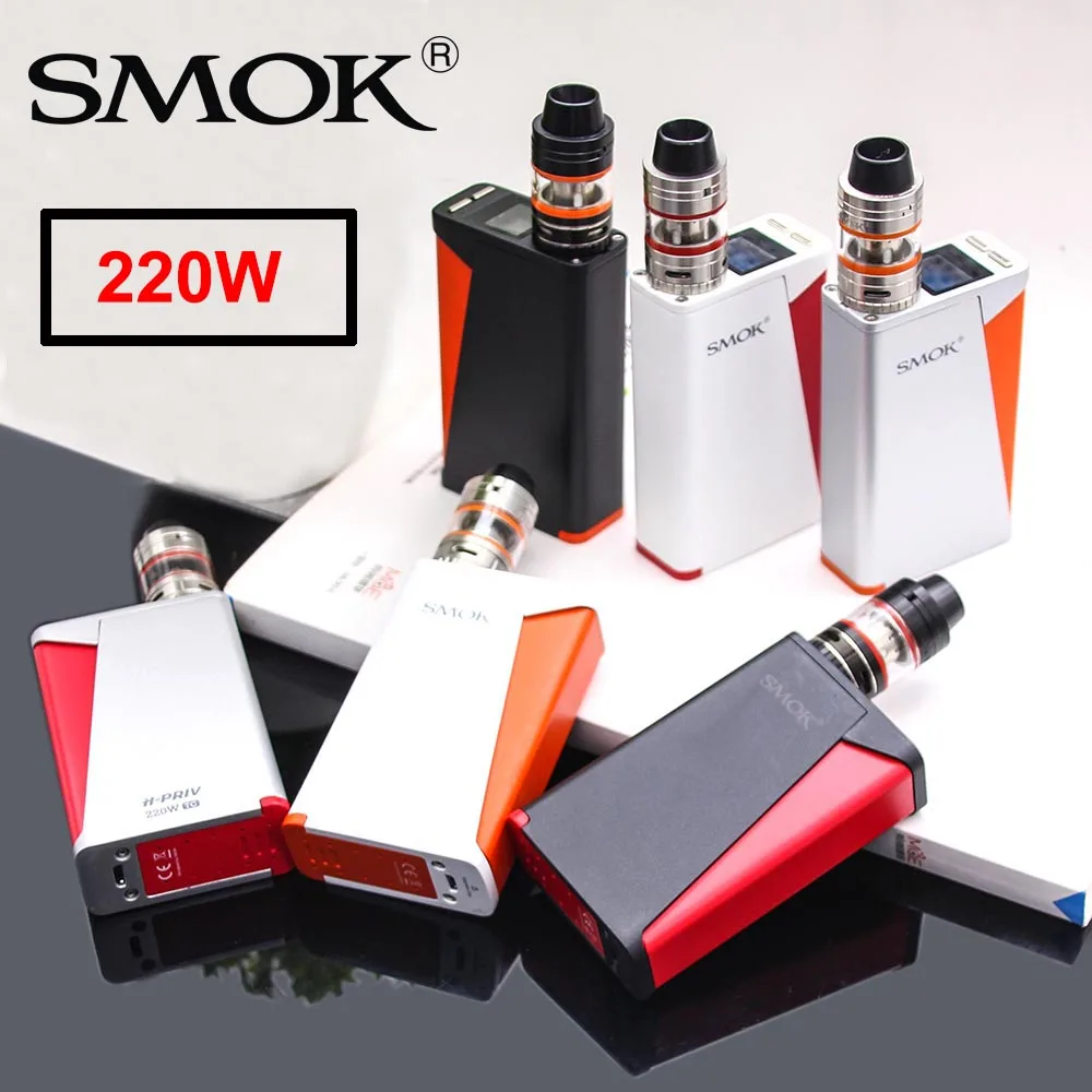 Original SMOK H-PRIV KIT H PRIV TC VW Box Mod with Micro TFV4 Atomizer Electronic Cigarette Vaporizer Vape With Battery | Электроника
