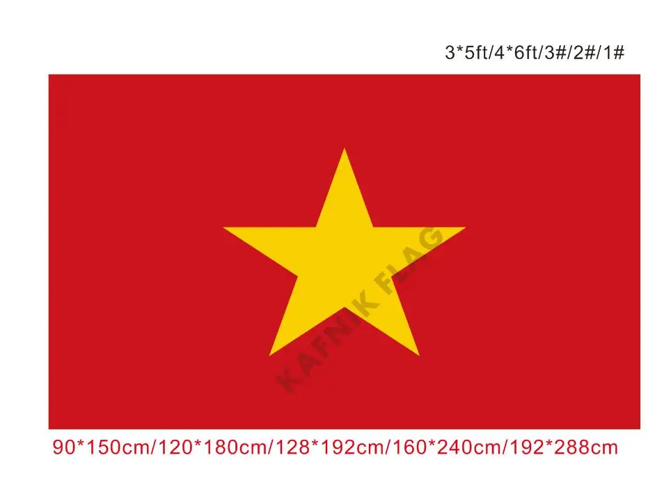 

KAFNIK,free shipping 90x150cm/128*192cm/160*240cm/192*288cm big flags Vietnam National Flag for Indoor Outdoor Decorative