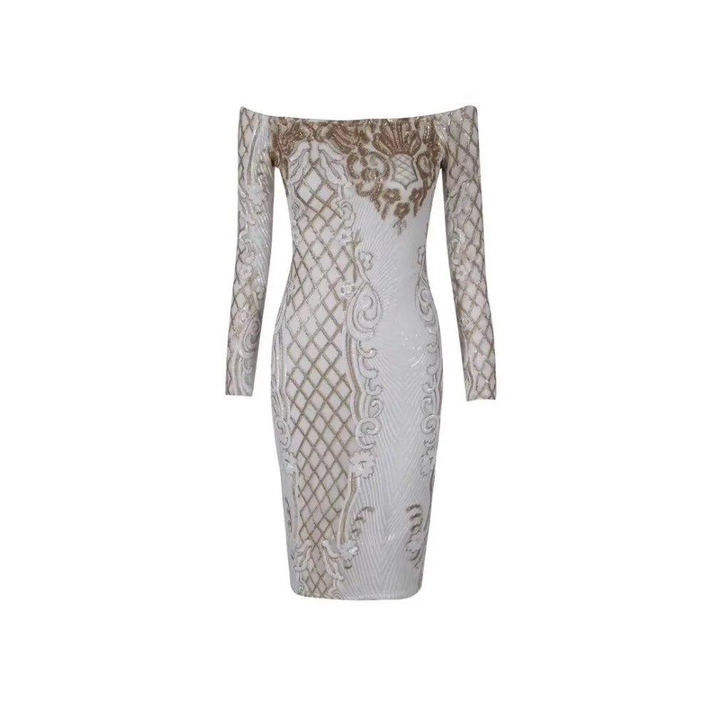 Женское Сетчатое платье с открытыми плечами элегантное дизайнерское вечернее