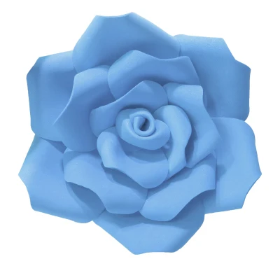 Gray blue Цвет на заказ 15 шт./компл. гигантский Бумага пены с цветочным рисунком, большие Бумага цветок для Свадебная вечеринка фон с цветочной стеной и baackdrop Декор - Цвет: Gray blue