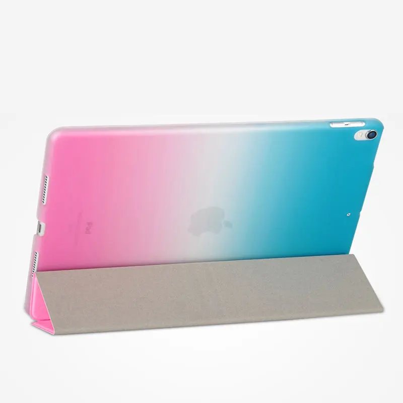Чехол Rainbow для планшета iPad Pro 10.5 Air 3 2019 с умным трехскладочным дизайном и ярким цветовым узором.