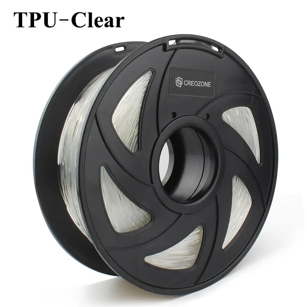 TPU-Clear CREOZONE Премиум нить для 3d принтера 1,75 1 кг PETG ABS углеродное волокно TPU нейлон/PA Металл бедра 3D пластиковая нить - Цвет: TPU-Clear