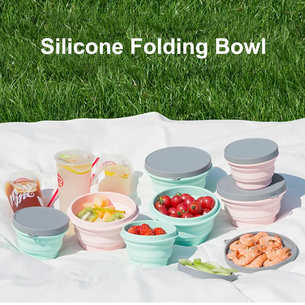 3 шт./компл. портативный складной суп Снэк чаша Открытый туристическая миска с