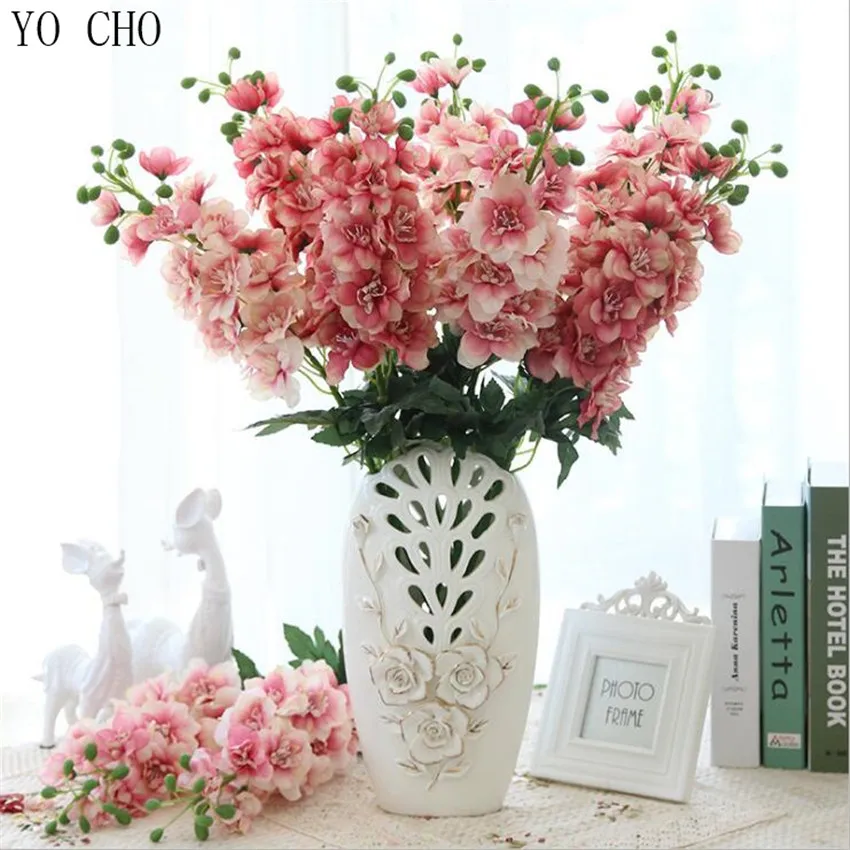 YO CHO высококачественный реальный на ощупь супер красивый искусственный Larkspur