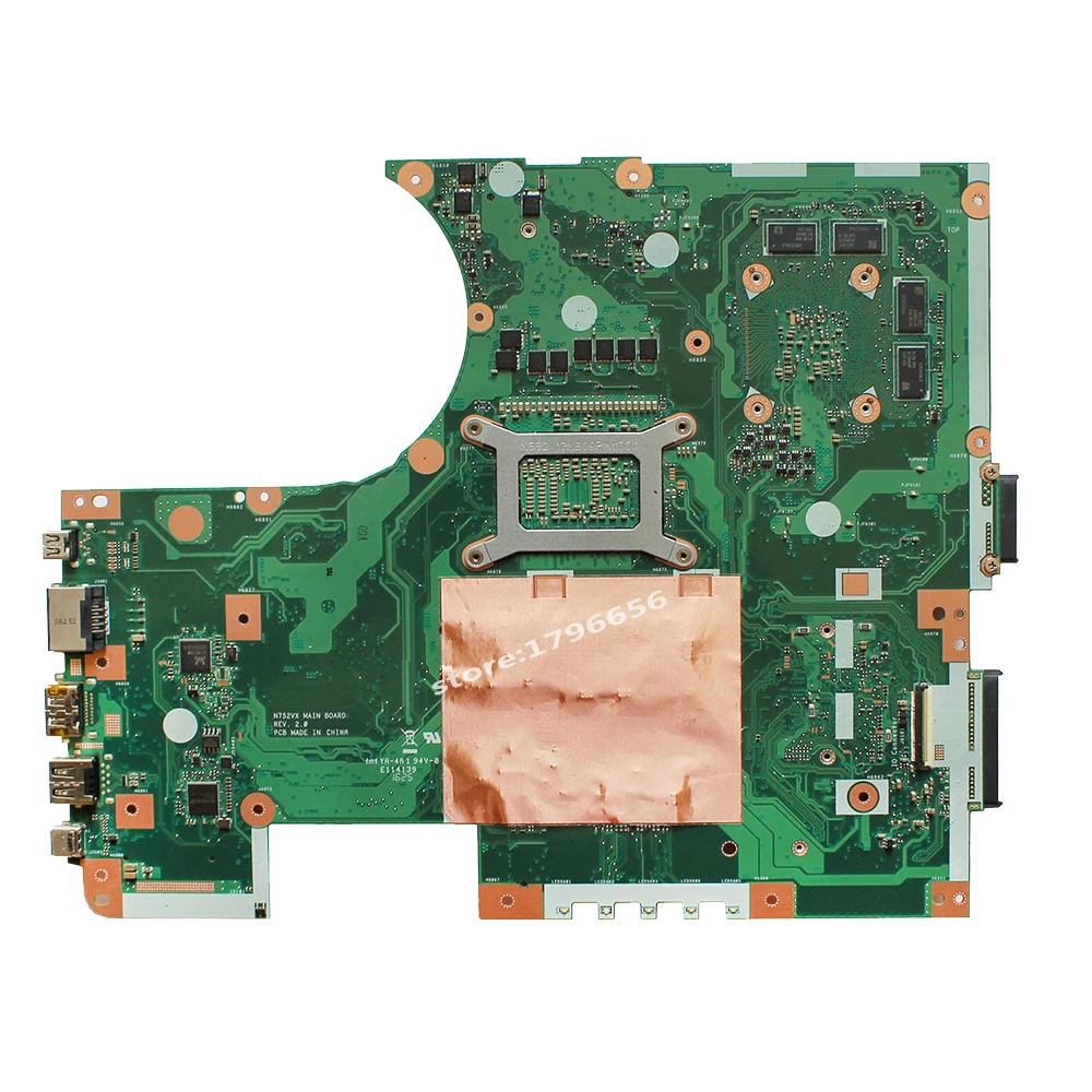 N752VX MB._ 0M/I7 6700HQ/AS GTX950M N16P GT A2 материнская плата REV 2 0 для For Asus N752V ноутбука DDR4 RAM 100%
