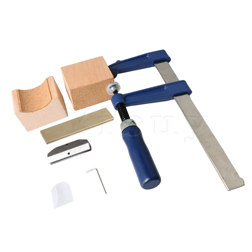 Yibuy Fret пресс инструмент вставляющий Luther Fretting DIY + 2 деревянных наконечника для