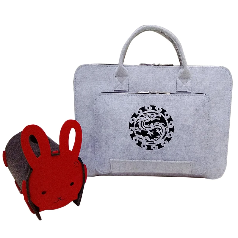 Grey Black 11 13 14 15,6 17 дюймов рукава сумка для ноутбука Тетрадь Портфели Handlebag чехол для Macbook Air 13 lenovo Xiaomi Pro 15,6 Для женщин крышка - Цвет: Grey Black