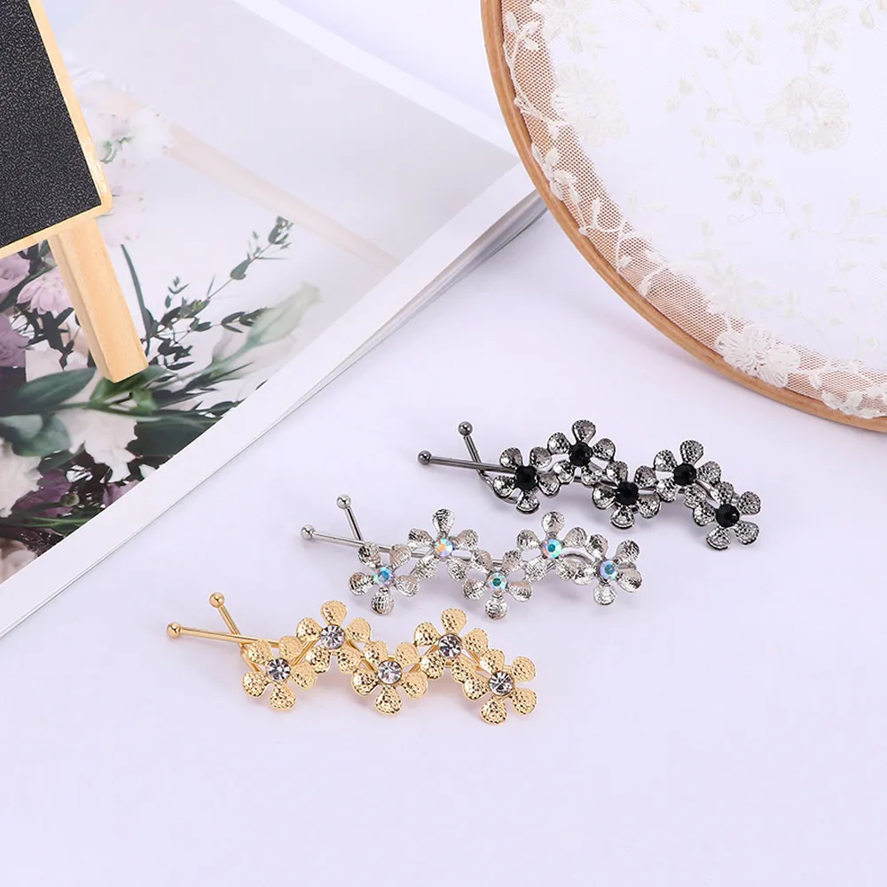 Женские аксессуары для волос с цветами и стразами заколки сливы девочек милые