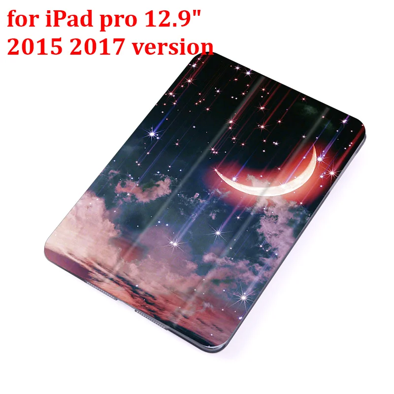 for pro 12.9 2015 Чехол-книжка для iPad Pro 9," 10,5" 1" 12,9" из искусственной кожи с изображением ночного неба для планшета, складной чехол-книжка - Цвет: for pro 12.9 2015