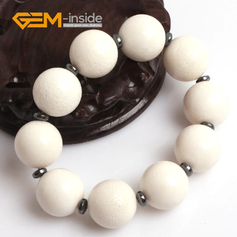 Самодельные браслеты с круглыми бусинами из натурального кораллового Южного