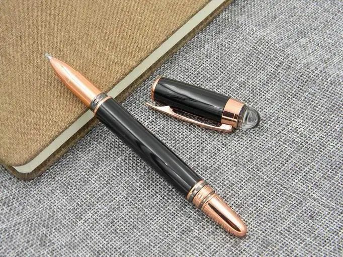 A2 1 шт. подарок поворот Черный Синий Розовый золотой полосы серебряной отделкой шариковая или Ручка-роллер - Цвет: A2