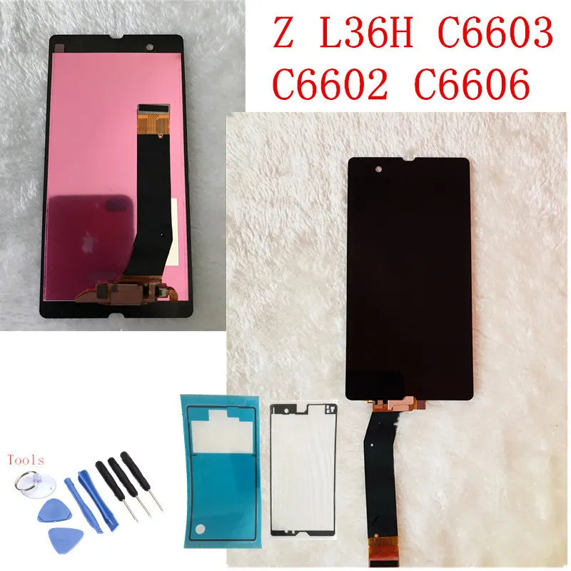 100% тестирование 5 &quotдля SONY Xperia Z ЖК дисплей Сенсорный экран с рамкой для L36H C6603 C6602