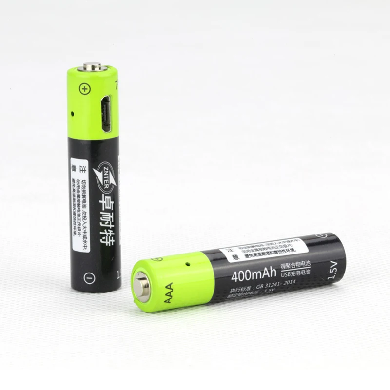 4 шт ZNTER 1 5 V 400 mah usb AAA аккумулятор mAh литий полимерный ионный li po не включает