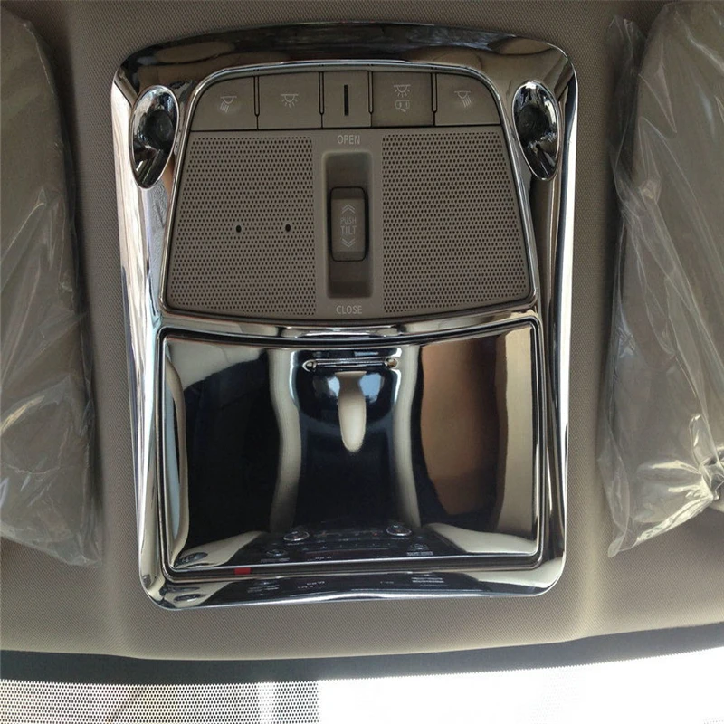 

WELKINRY car auto cover styling For Nissan Murano 2015 2016 2017 ABS chrome car roof top front head reading lamp light trim