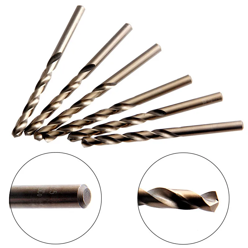 Сверло EVANX 1-13 мм HSS Cobalt Twist Drill M35 резак для металла из нержавеющей стали, меди, алюминия, цинкового сплава