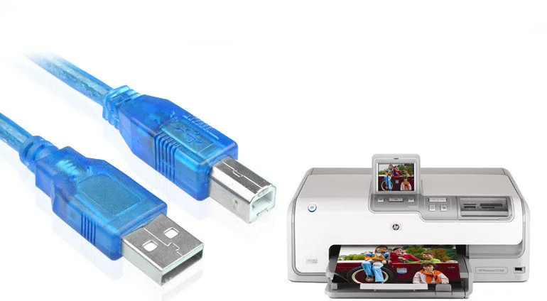 Высокоскоростной прозрачный синий usb накопитель 2 0 кабель для принтера Type A Male B