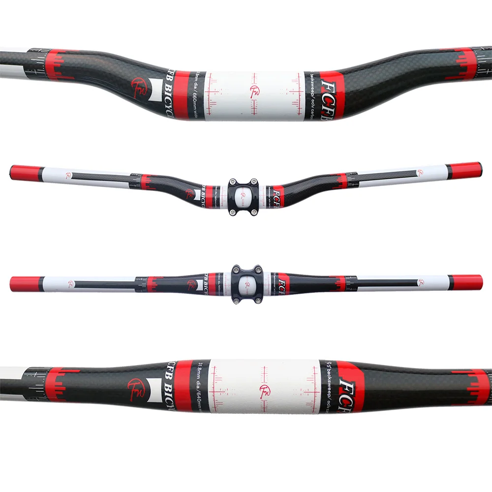 FCFB-03 Новый руль для горного велосипеда из углеродного волокна 3K полностью