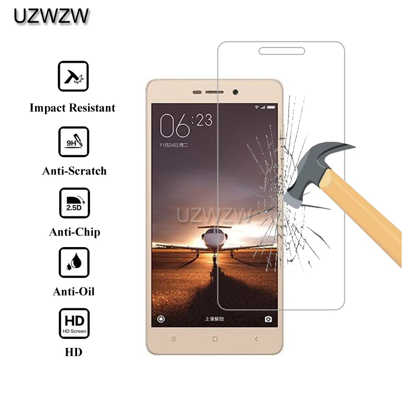 2.5D HD закаленное стекло для Xiaomi Redmi 3 3s Prime/Redmi 3 Pro стеклянная защитная пленка