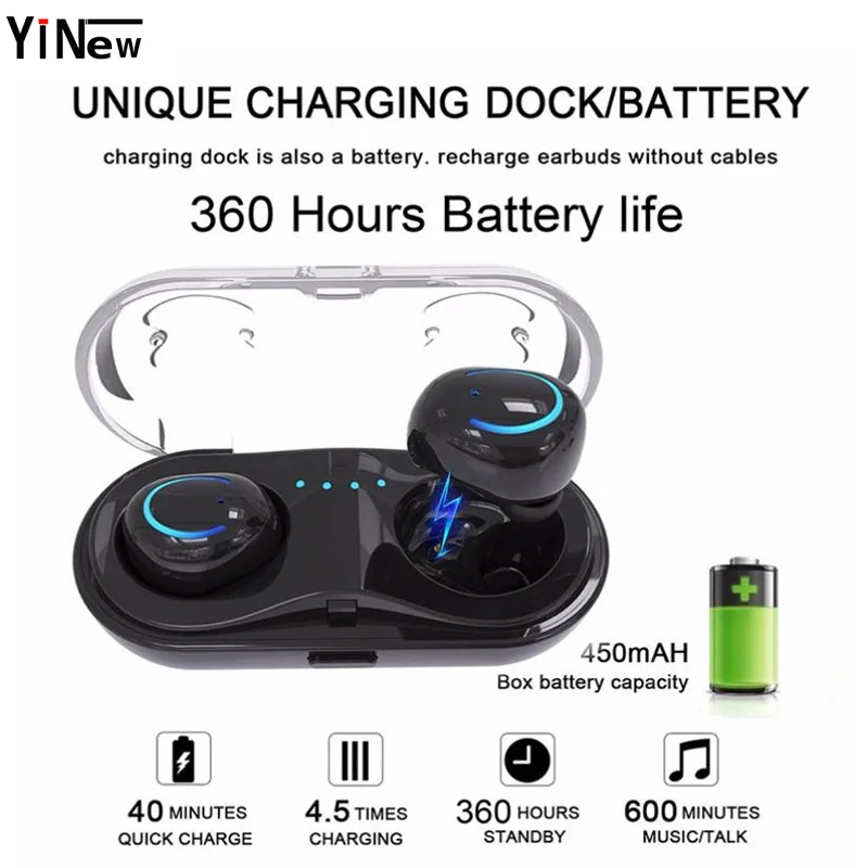 Bluetooth наушники HBQ Q18 tws беспроводные мини спортивные капельки HiFi гарнитура air dorts + HD