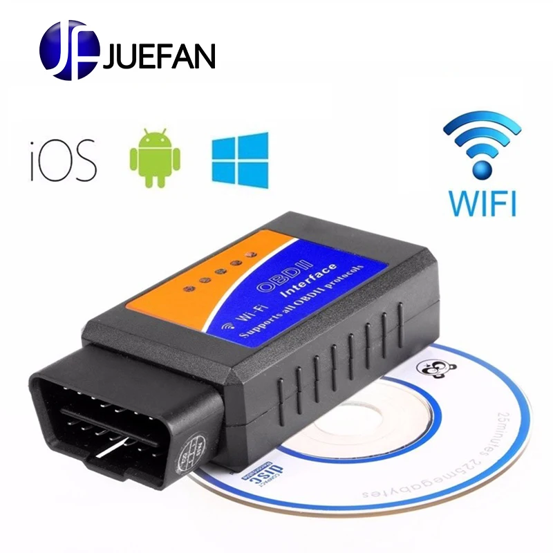 Высокое качество WIFI ELM327 V1.5 OBD2 автоматический считыватель кода МИНИ 327