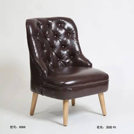 Диван-кресло для гостиной мебель из дерева/кожи одноместный диван-кресло без