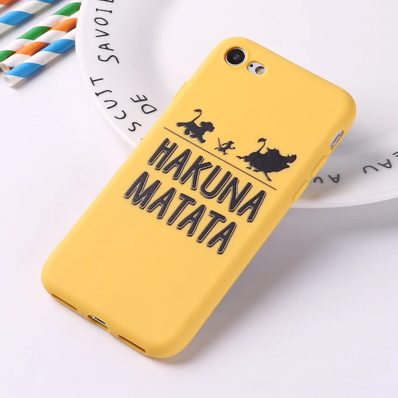 2 Для iPhone 11 6S 5S SE 8 8Plus X 7 7Plus XS Max Мягкий ТПУ силиконовый матовый чехол Fundas Coque Cover Lion King Pumba Hakuna Matata - Цвет: 2