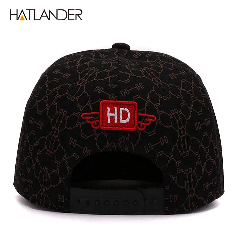 HATLANDER крутая плоская бримл Повседневная бейсболка кости snapbacks Кепка с 3D вышивкой