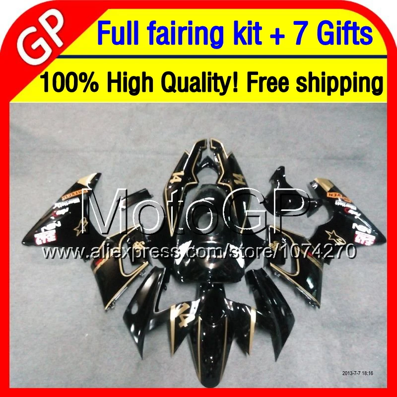 Золотой черный + Бак Для HONDA CBR125R 02 06 CBR 125R 10PG10 CBR125 R 03 04 05 2002 2003 2004 2005 2006 обтекатель|tank
