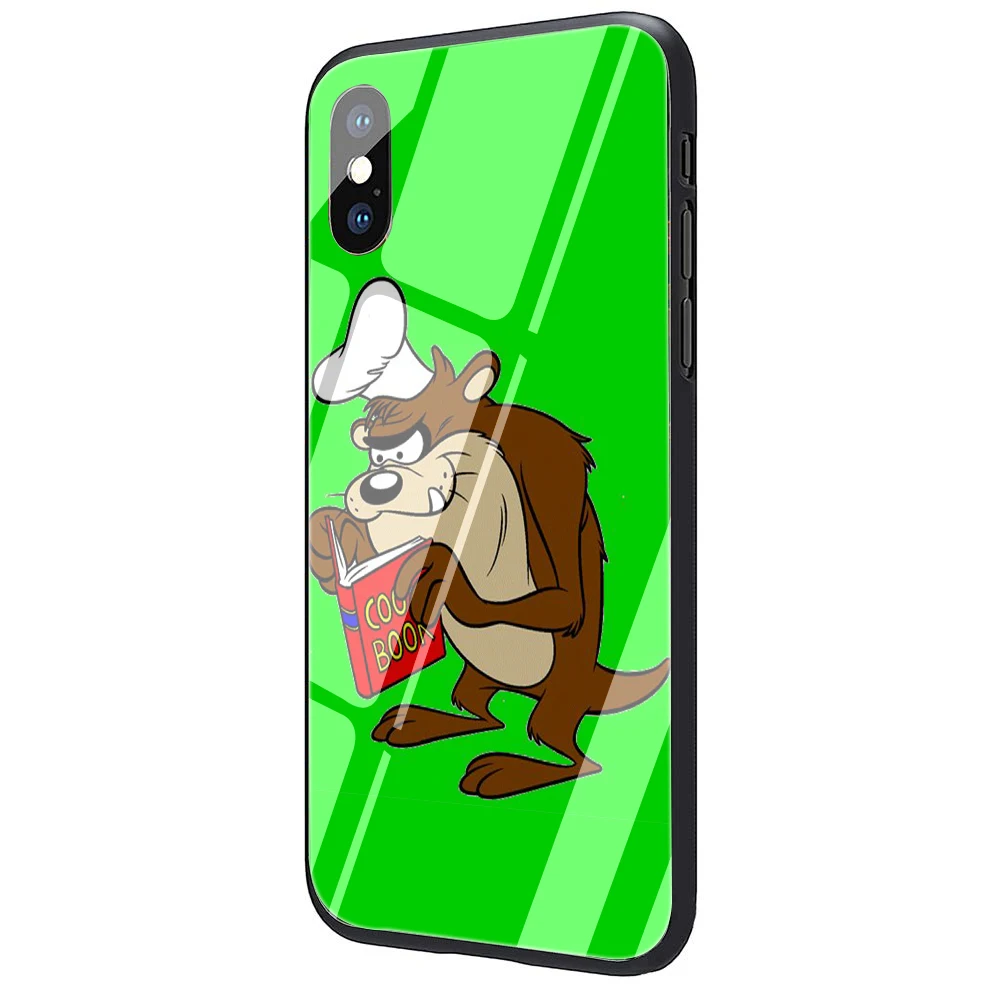Looney Tunes Тасманский Дьявол Taz закаленное стекло чехол для телефона iPhone 5 5S 6 6s Plus 7 8 Plus X XR XS 11 Pro Max - Цвет: G10