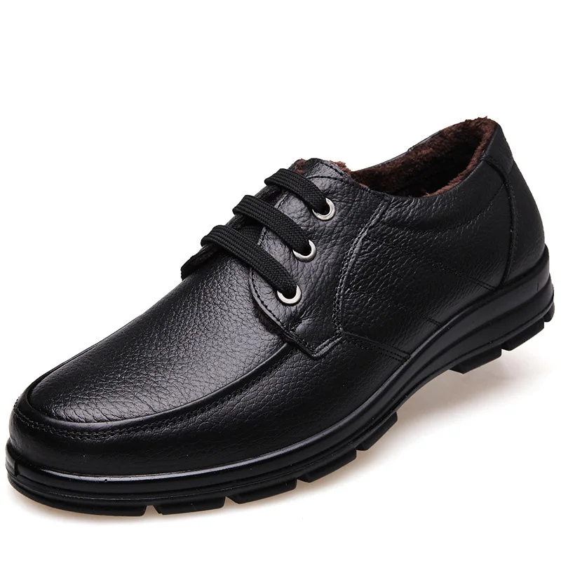 Lace Up Black QFFAZ для мужчин повседневная обувь Британский стильные Мокасины пояса из натуральной кожи туфли без каблуков zapatos hombre Лоферы для женщин обувь зим - Цвет: Lace Up Black