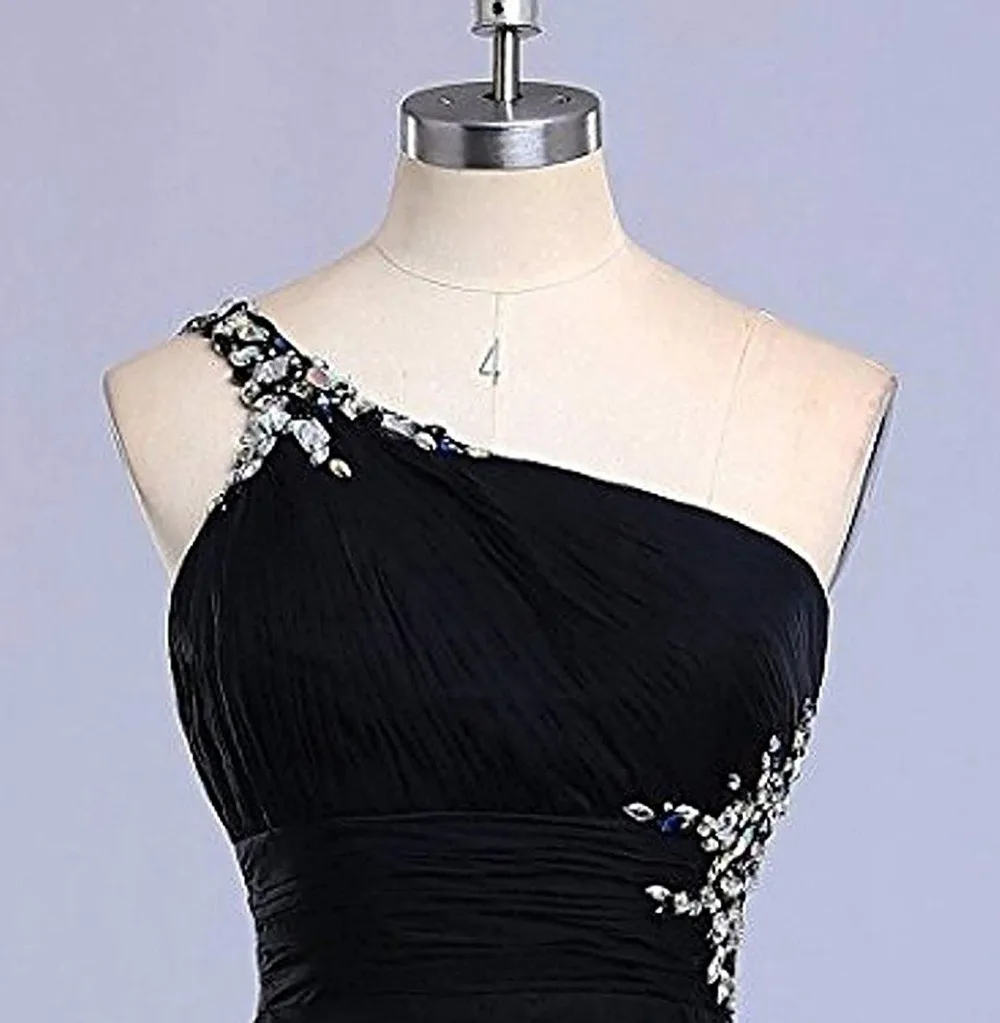 Женское длинное шифоновое платье с открытой спиной на одно плечо | Свадьбы и