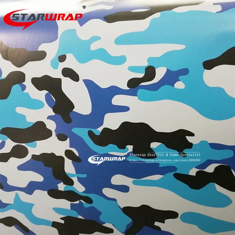 Starwrap новая синяя камуфляжная виниловая пленка для стайлинга без воздуха темно