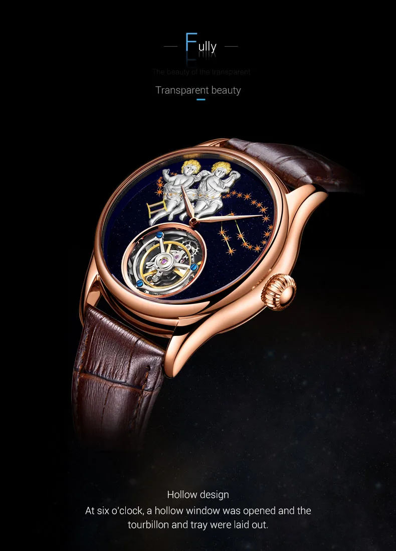 Ограниченная серия Gemini Tourbillon мужские наручные часы лучший бренд класса люкс Женские Tourbillon механические часы reloj hombre