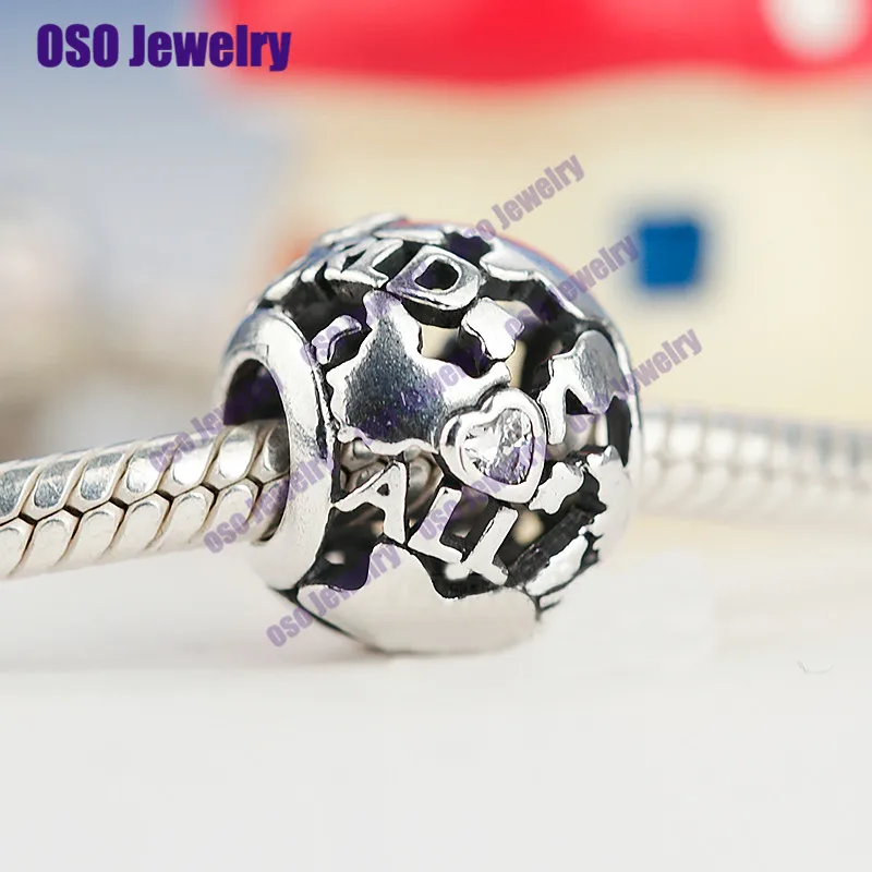 Подвеска из натурального серебра 925 пробы бусины для путешествий подходят