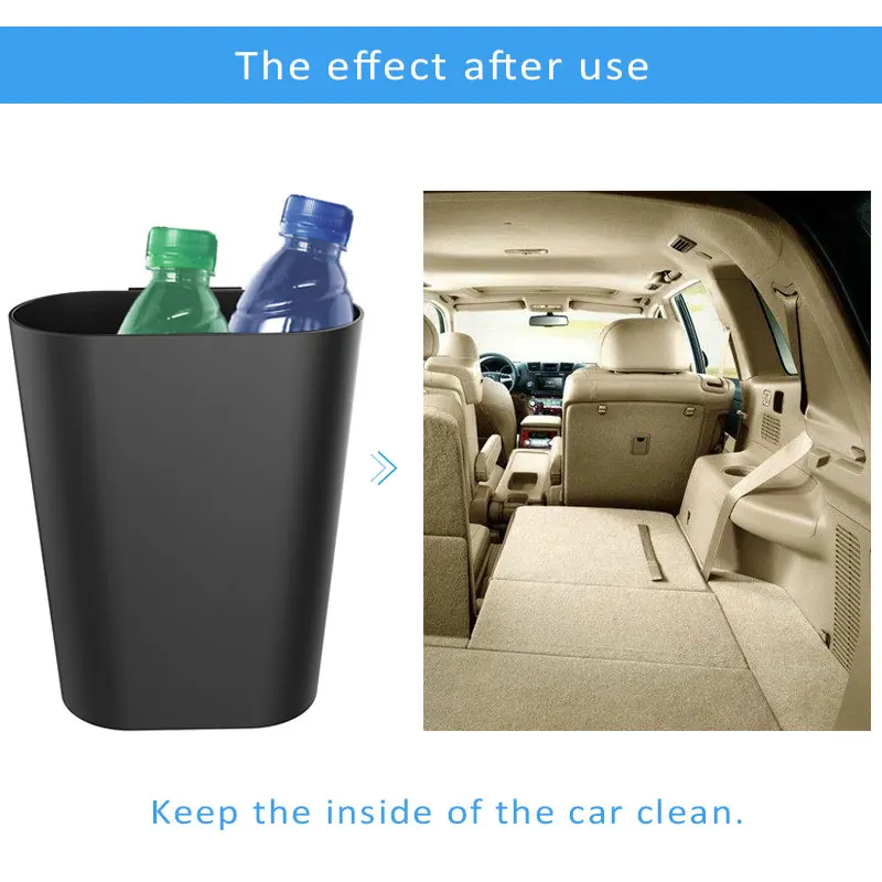 

OVERE NEW 1PC Car Trash Bin Portable Rubbish Can For Renault Megane 3 Duster Logan Captur Clio Chevrolet Cruze Aveo Captiva