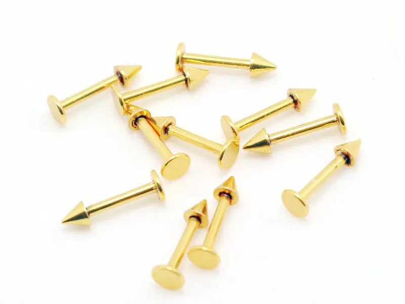 Оптовая продажа 10 шт золотого цвета кольцо для губ пирсинг Ювелирная губная