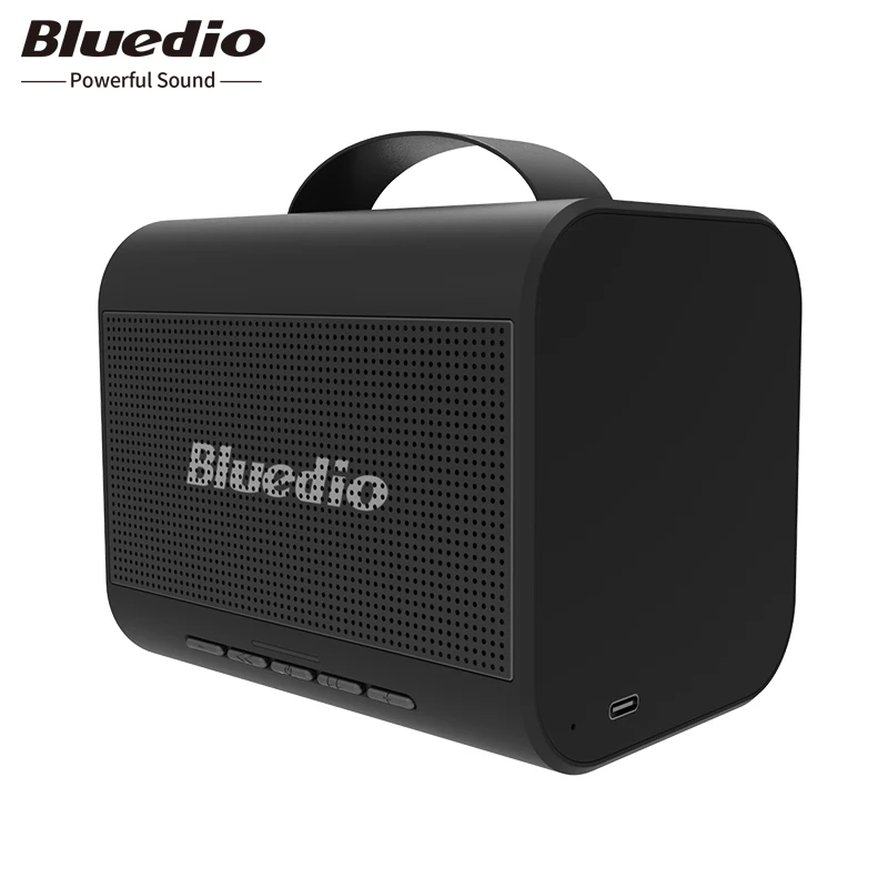 black Bluedio T Share2.0 портативный беспроводной динамик Мини Bluetooth динамик с микрофоном Поддержка голосового управления Громкоговоритель - Цвет: black